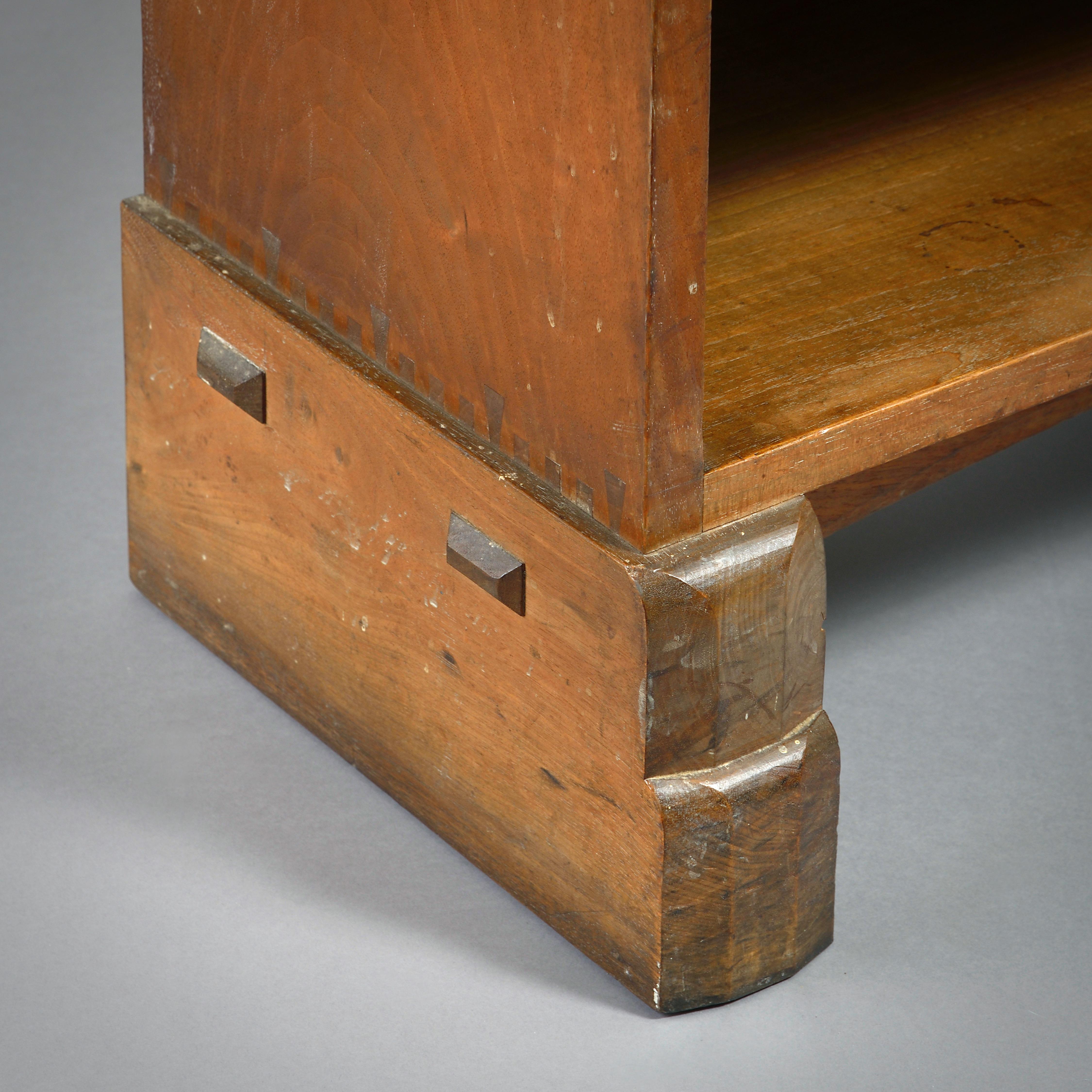 Arts & Crafts Walnut Bookcase Attributed to Ernest Gimson For Sale 1