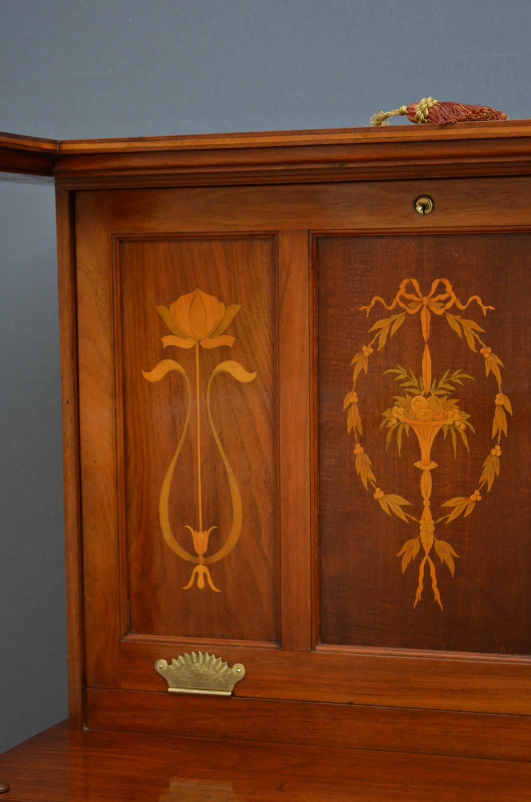 Arts & Crafts Walnut Bureau in the Manner of Shapland and Petter 1
