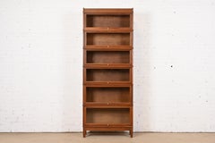 Arts & Crafts Walnut Six-Stack Barrister Bookcase by Hale
