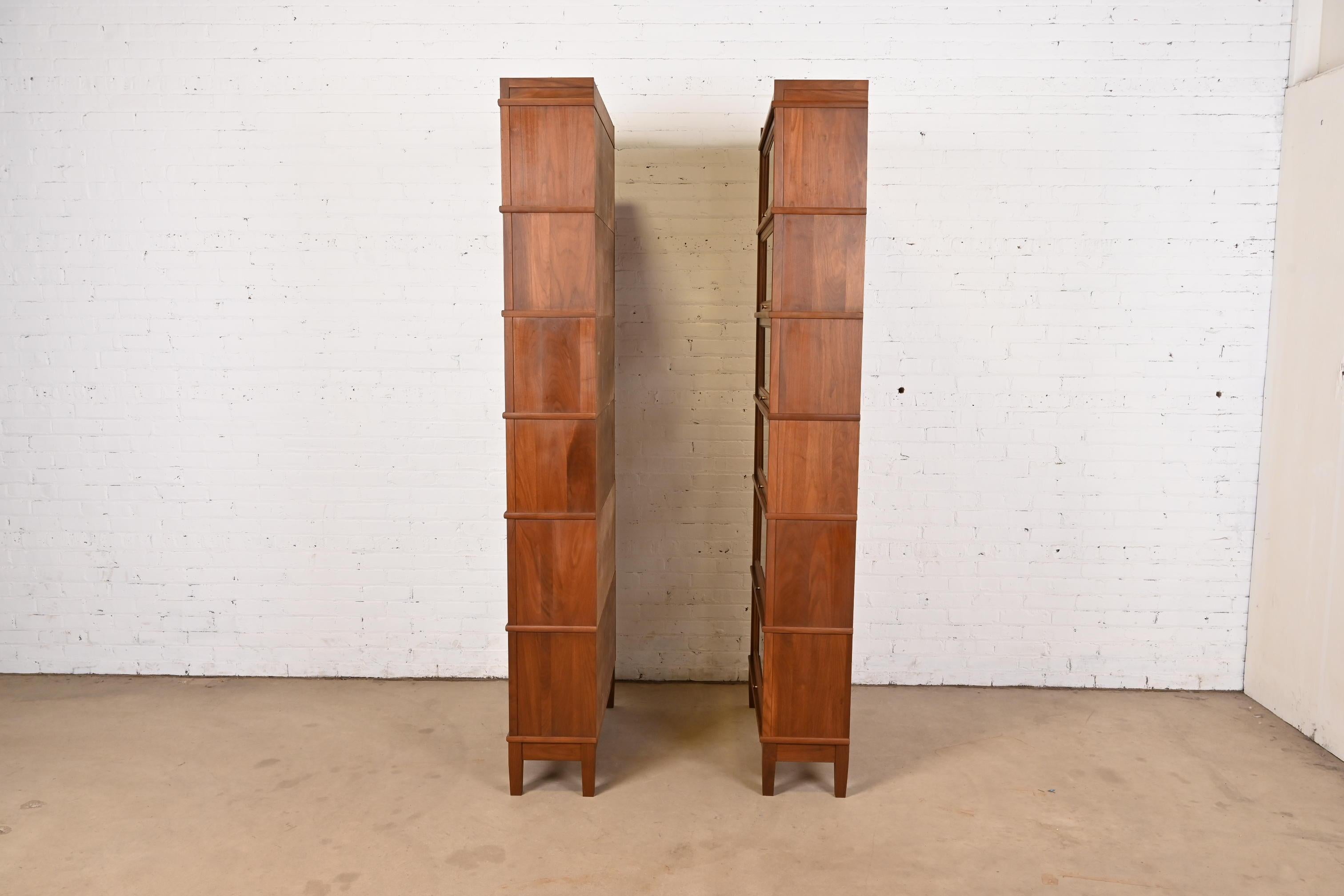 Arts & Crafts Walnut Six-Stack Barrister Bookcases by Hale, Pair 3
