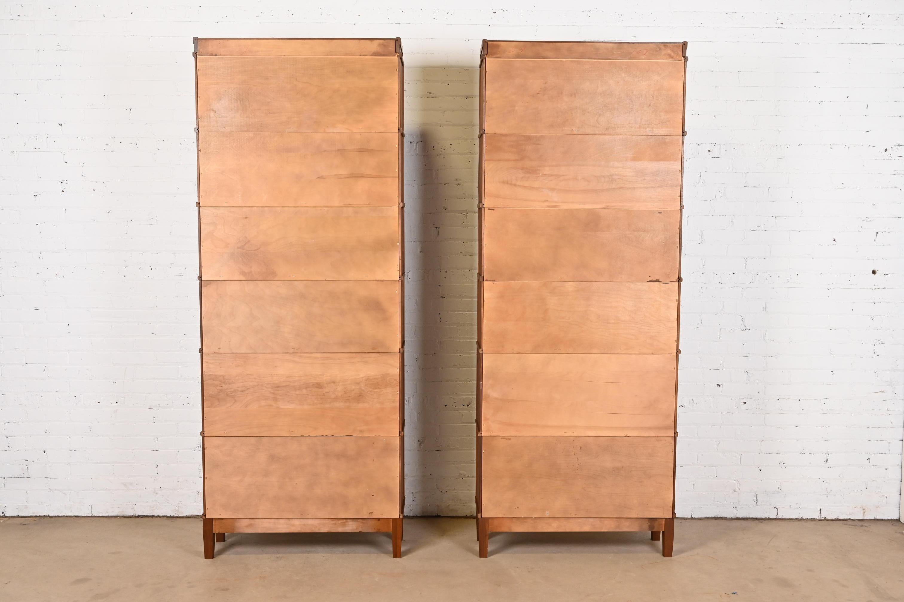 Arts & Crafts Walnut Six-Stack Barrister Bookcases by Hale, Pair 4