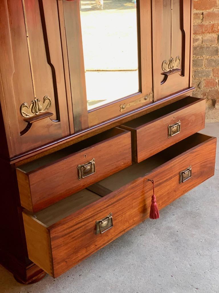 Arts & Crafts Wardrobe by Shapland & Petter, circa 1920 In Good Condition For Sale In Longdon, Tewkesbury