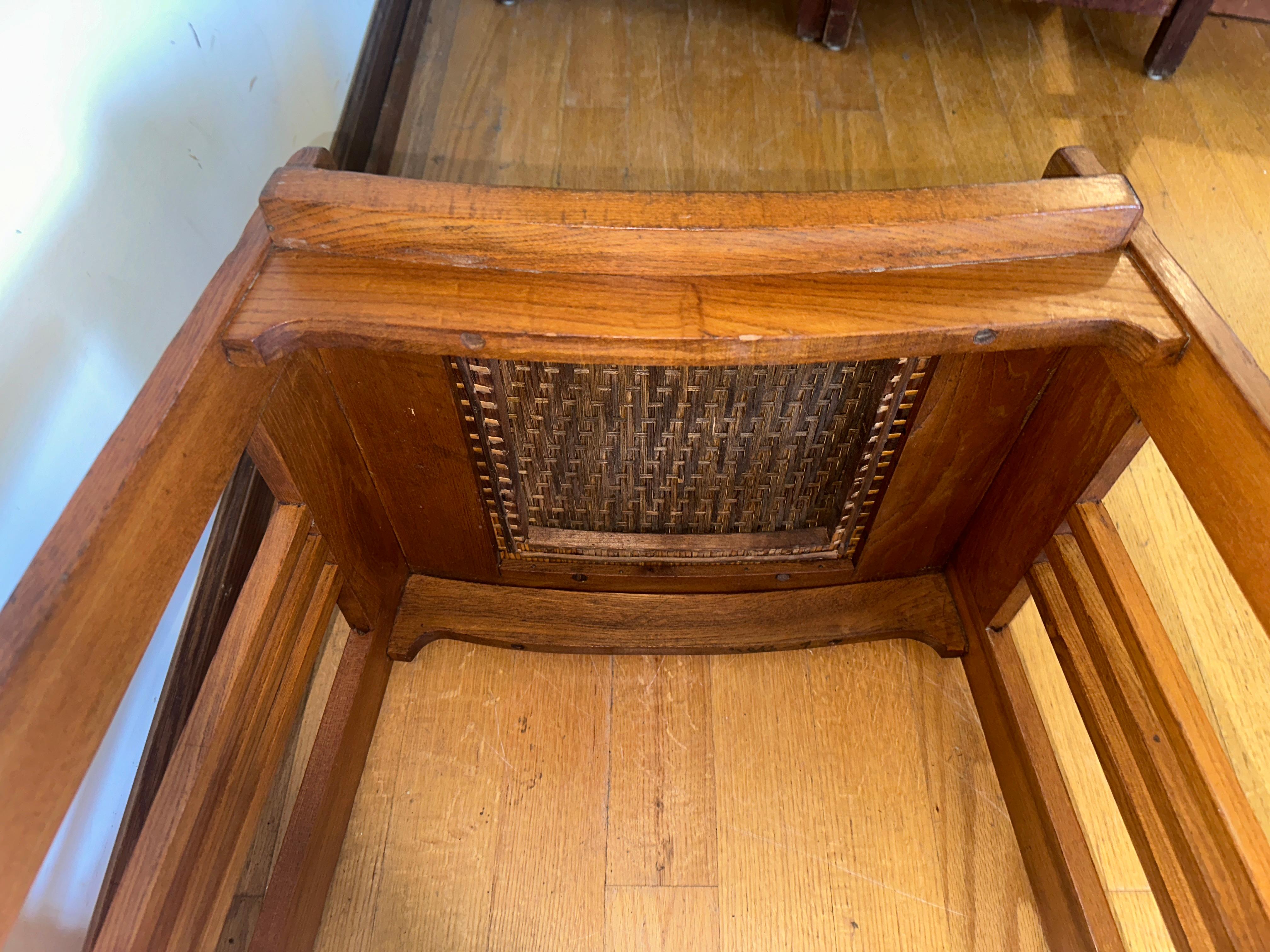 Rattan Sedile da finestra Arts & Crafts - epoca Stickley in vendita