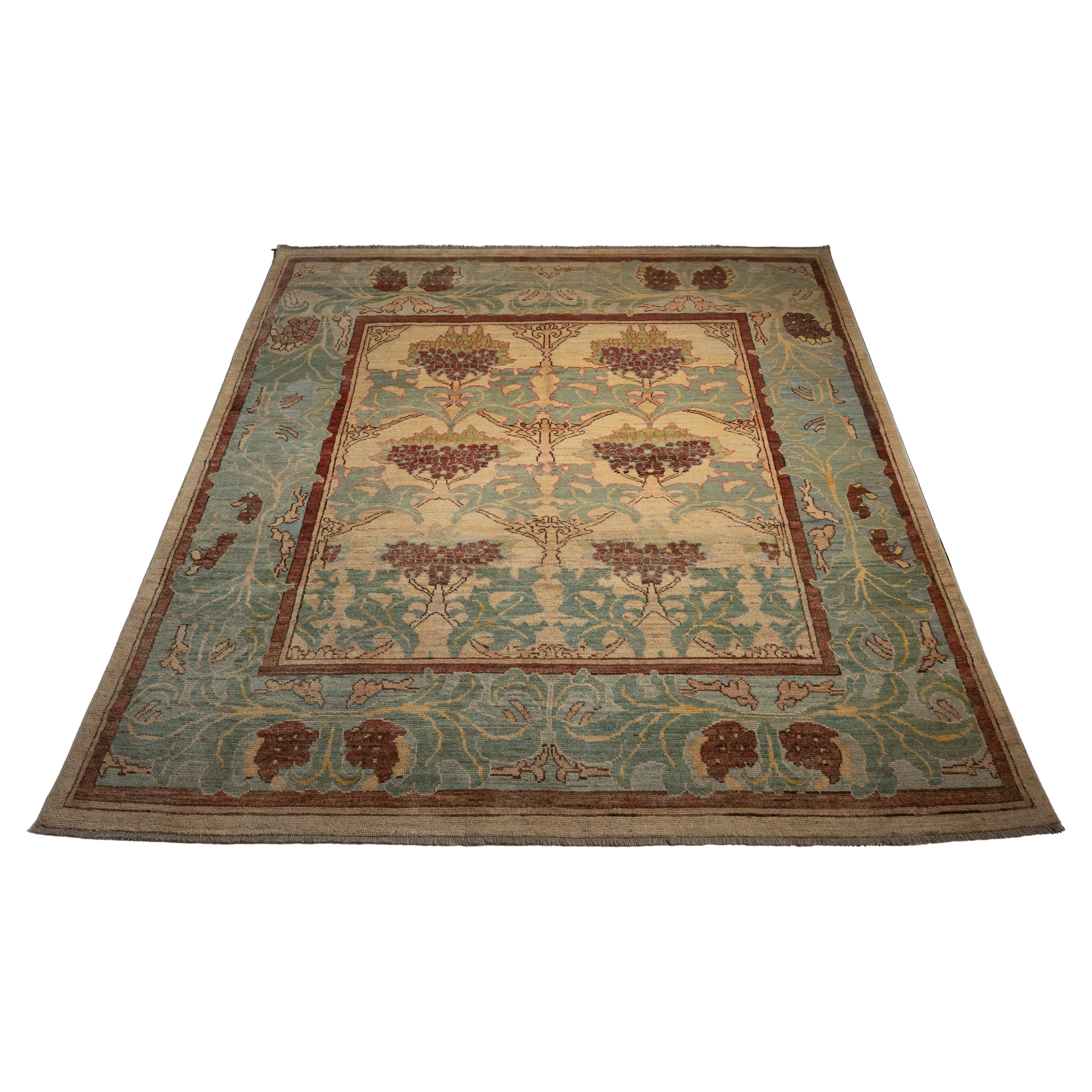 Arts 
Crafts Wool Rug, England 1900 en venta