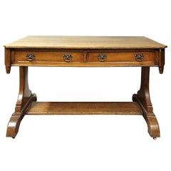 Arts & Crafts Writing Table in Gothic Revival Style