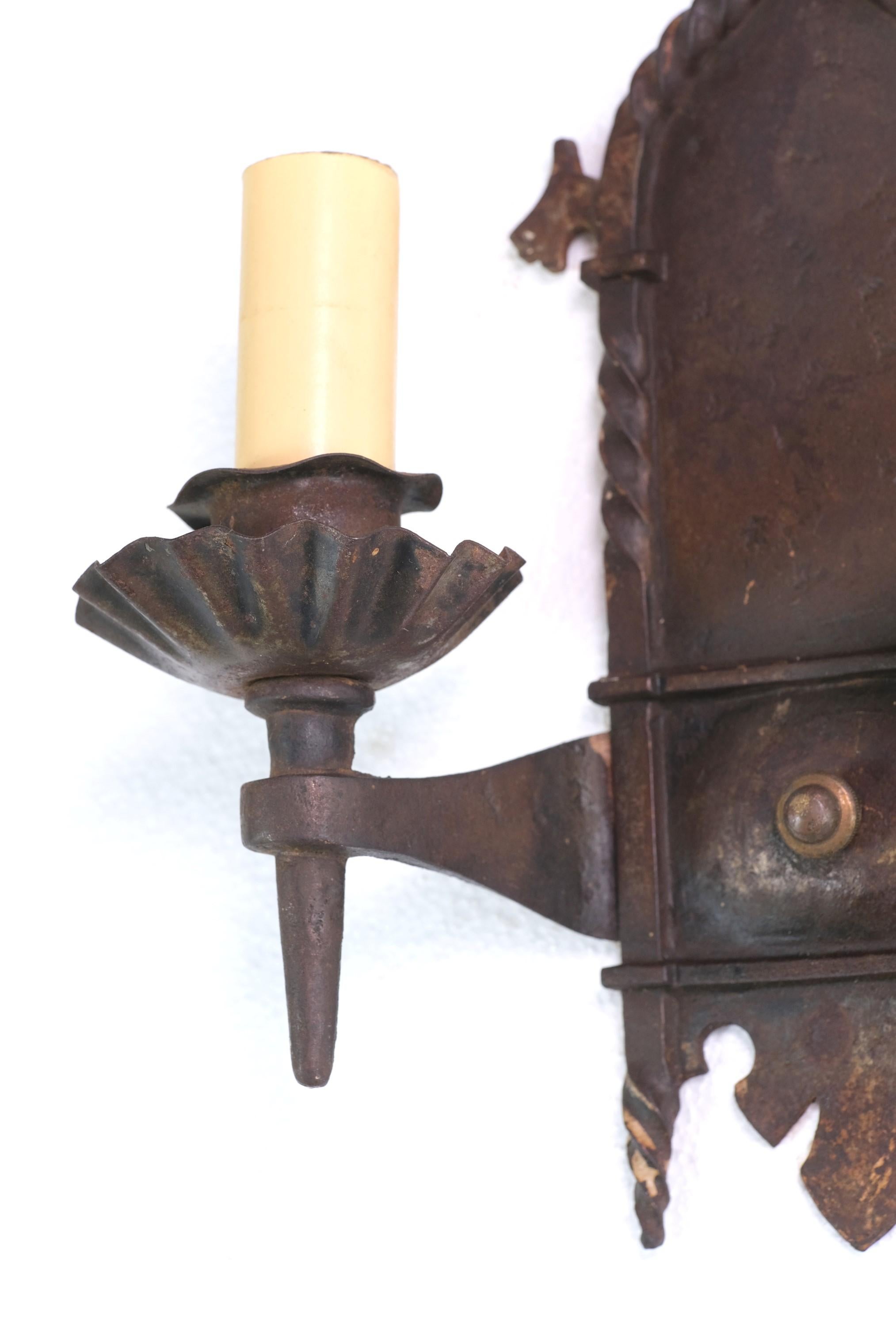 iron candle sconce