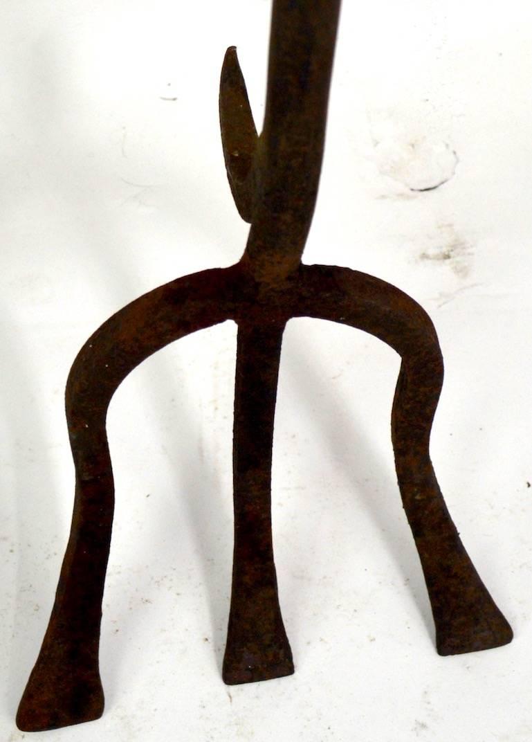 Arts & Crafts Wrought Iron Fireplace Tool Poker Fork In Good Condition In New York, NY