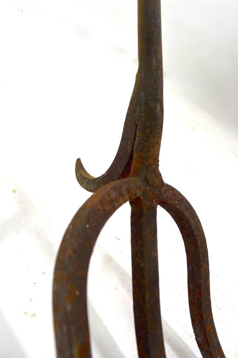 Arts & Crafts Wrought Iron Fireplace Tool Poker Fork 3