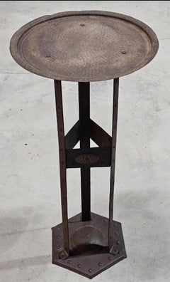 Arts & Crafts Wrought Iron Side Table by Hugo Berger for Goberg, Germany, c. 190