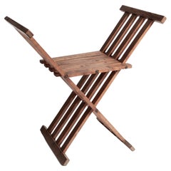 Arts & Crafts X-Frame Stool attrib. Liberty & co.