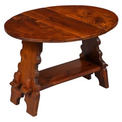 Arts & Crafts Yew Wood Butterfly Table