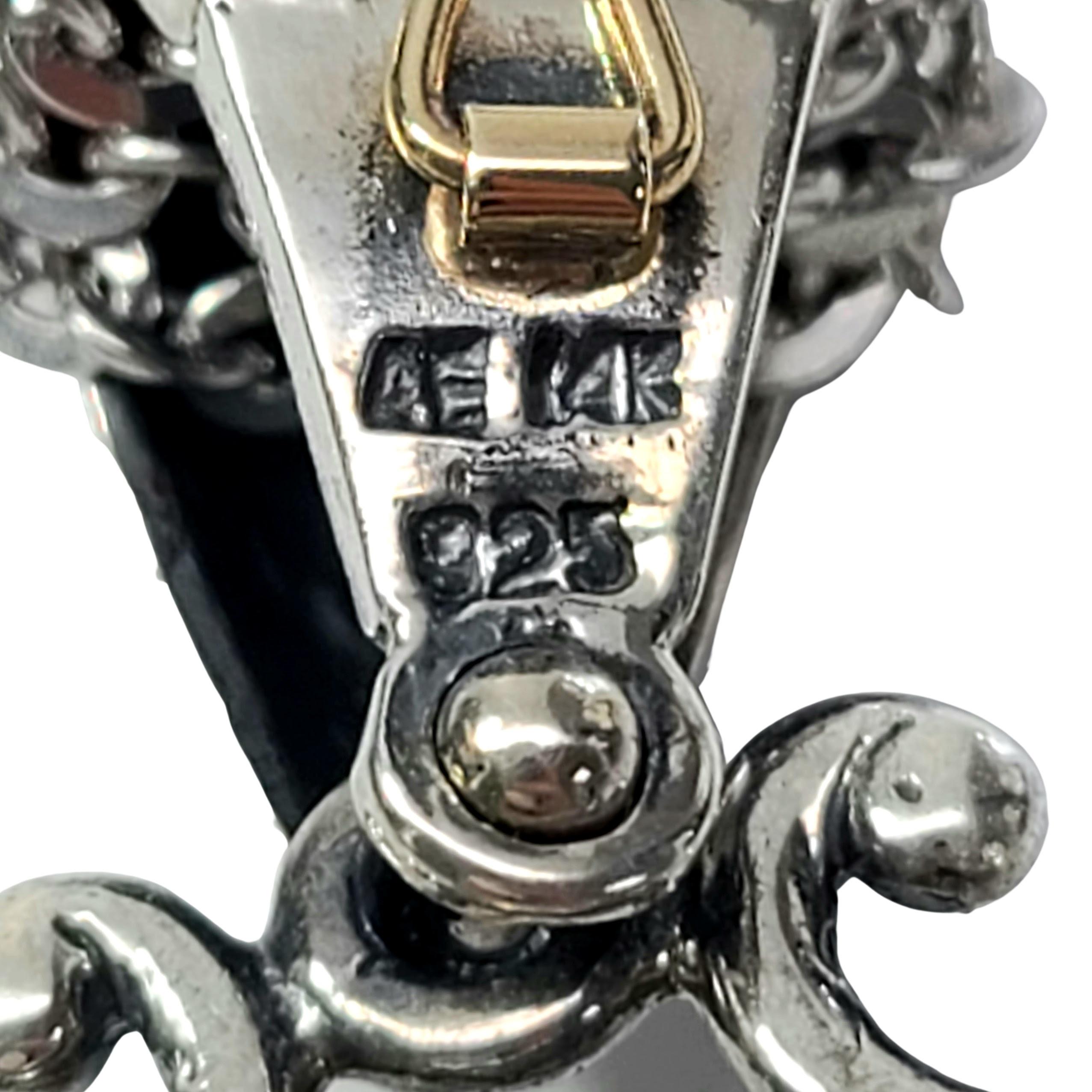 Arts Elegance AE 14K 925 Sterling Silver Pendant Multi Strand Chain Necklace 3