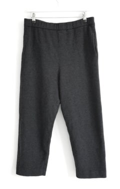 Arts & Science Charcoal Wool Knit Cropped Pants