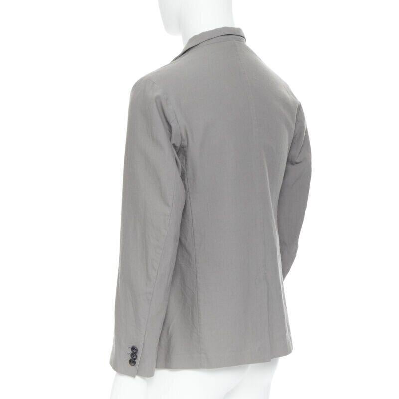 ARTS & SCIENCE grey cotton blend 4-button short collar casusal blazer jacket JP2 For Sale 1