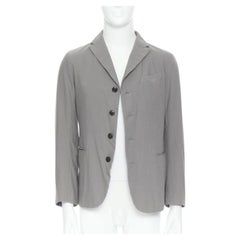ARTS & SCIENCE grey cotton blend 4-button short collar casusal blazer jacket JP2