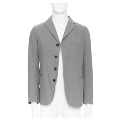 ARTS & SCIENCE Graue Blazerjacke aus Baumwollmischung mit 4 Knöpfen und kurzen Kragen JP2