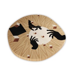 Artsy Marquetry In Vij En Center Table Wood Made in Portugal by Malabar