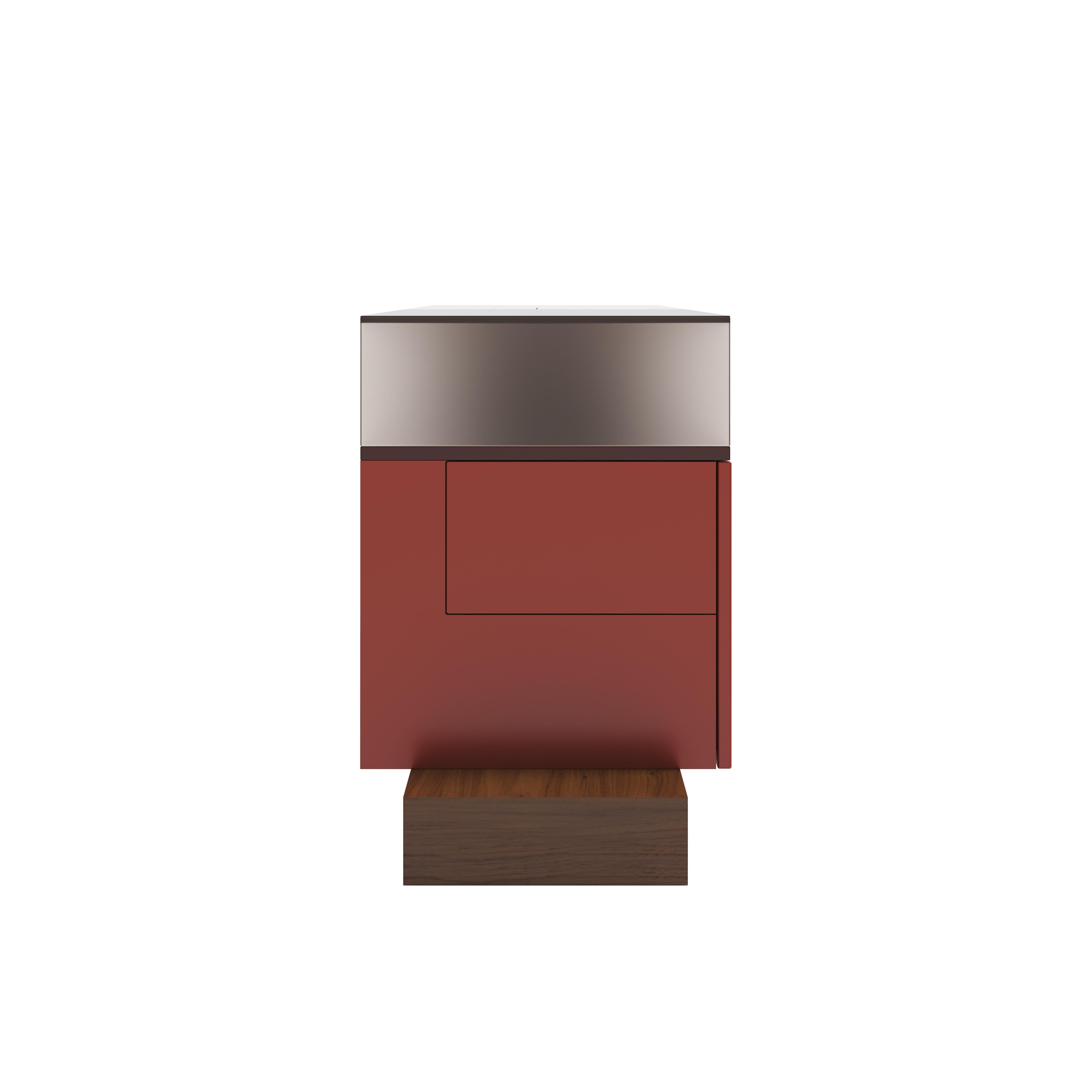 Credenza Artsy Module Travertino Bronzo Specchio Ottone Portogallo by Malabar in vendita 2