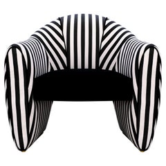 Artsy Viginti XX Armchair Stripes Textile Handmade in Portugal by Malabar