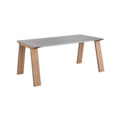 Artu Small Fixed Dining Table in Flamed Oak, by Andrea Lucatello