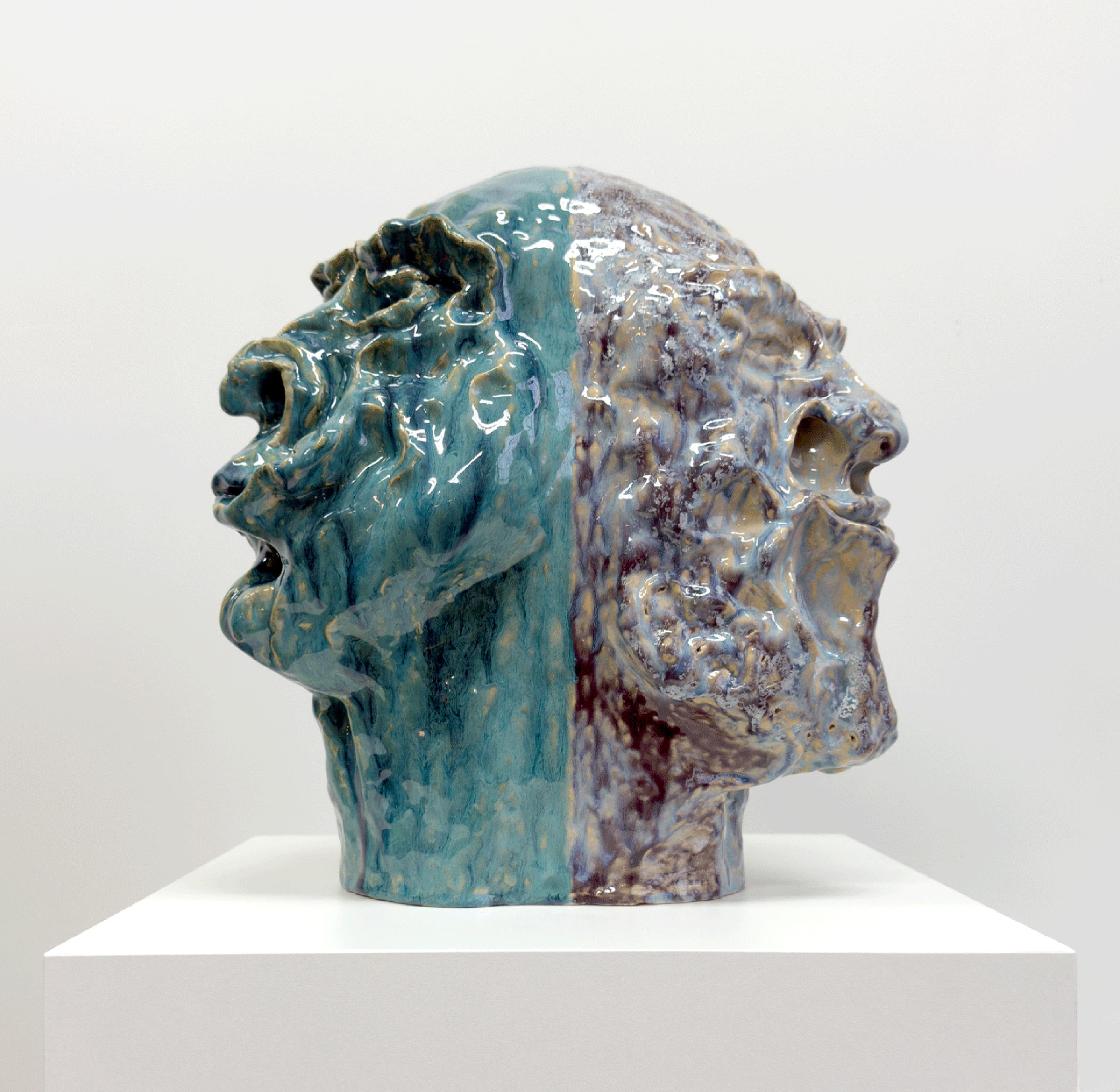 Trittico - Dibattito politico, ceramica smaltata concettuale di Artur Balder