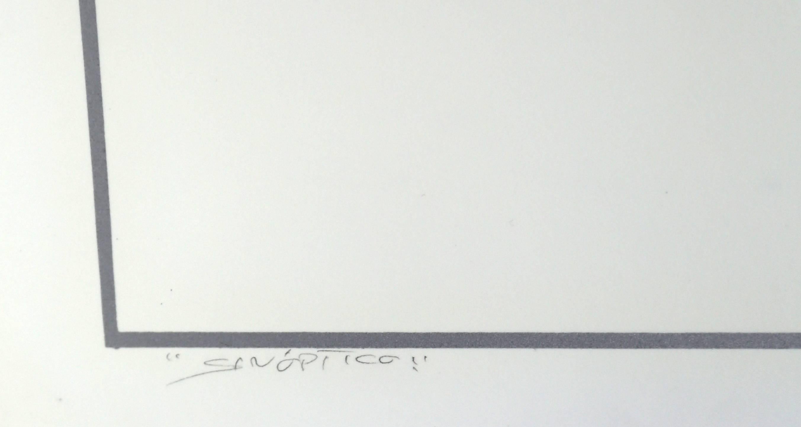 Sinoptico, serigrafia astratta geometrica di Arturo Bourasseau in vendita 2