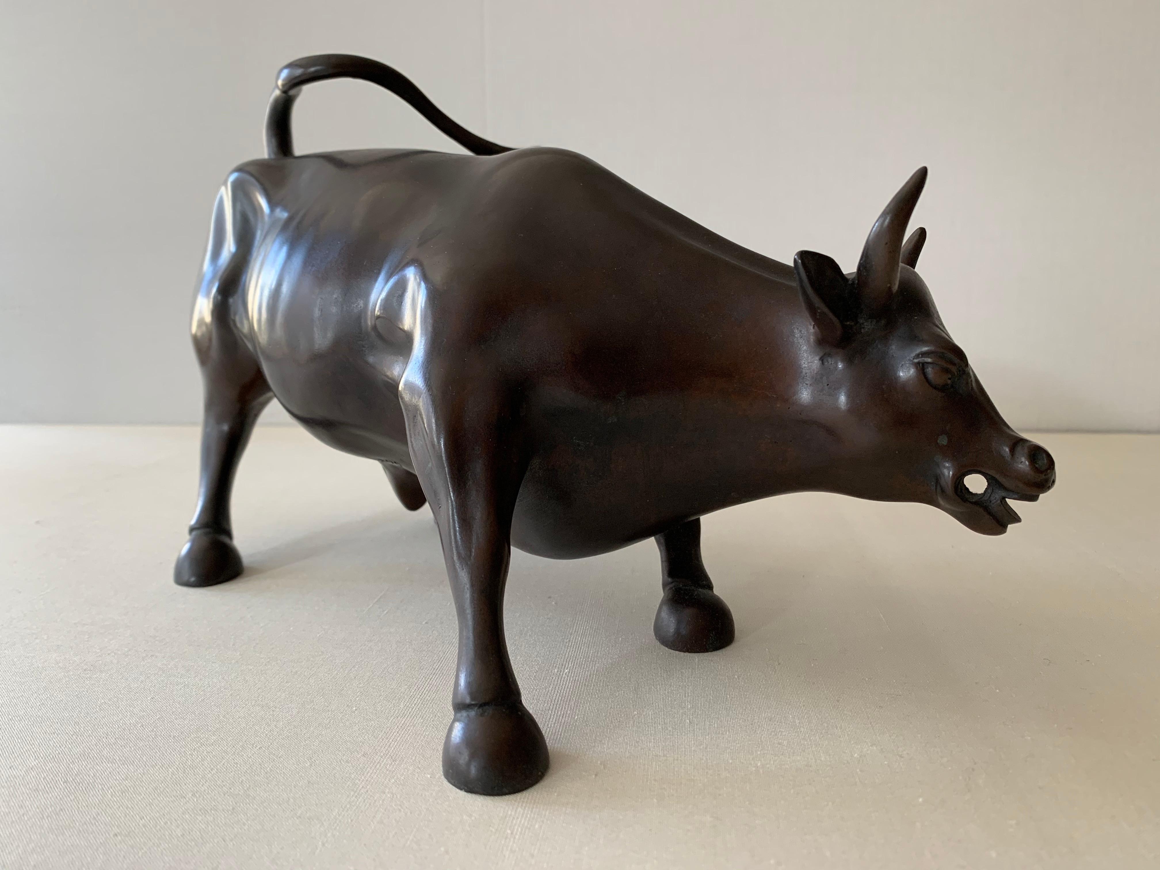 Wall Street Bulls Bronze-Skulpturen (Set von 3) (Zeitgenössisch), Sculpture, von Arturo Di Modica