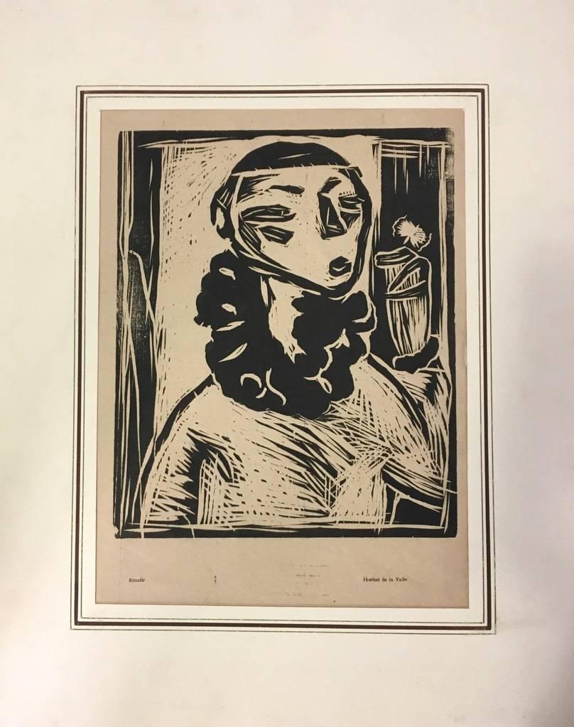 Arturo Martini Abstract Print - Portrait of Woman