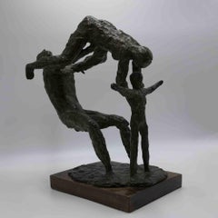 Acrobat-Familie  Bronzeskulptur von Arturo Martini – 1936