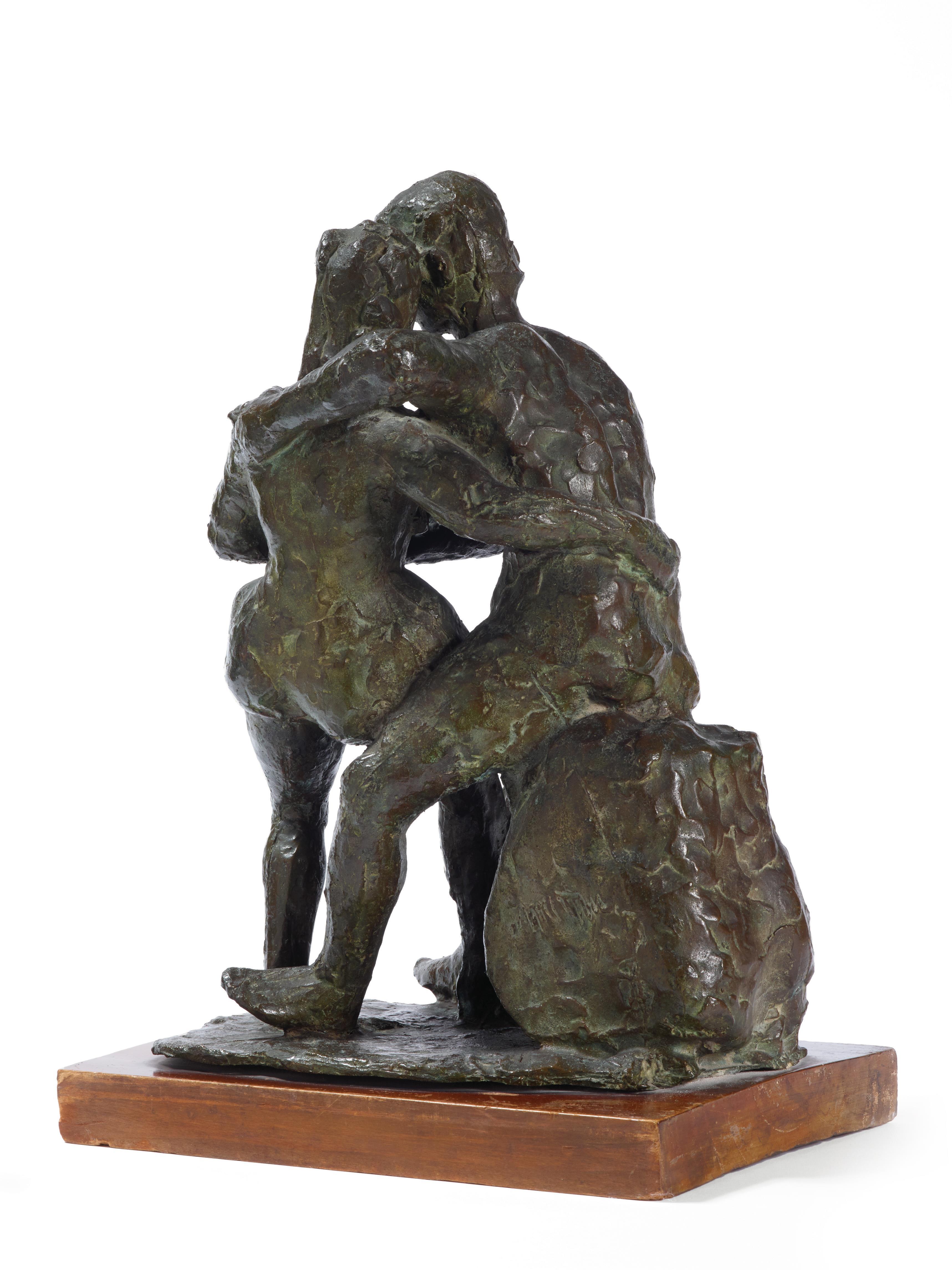 Gli Amanti (The Lovers), Arturo Martini (Bronze Sculpture Two Figures) For Sale 3