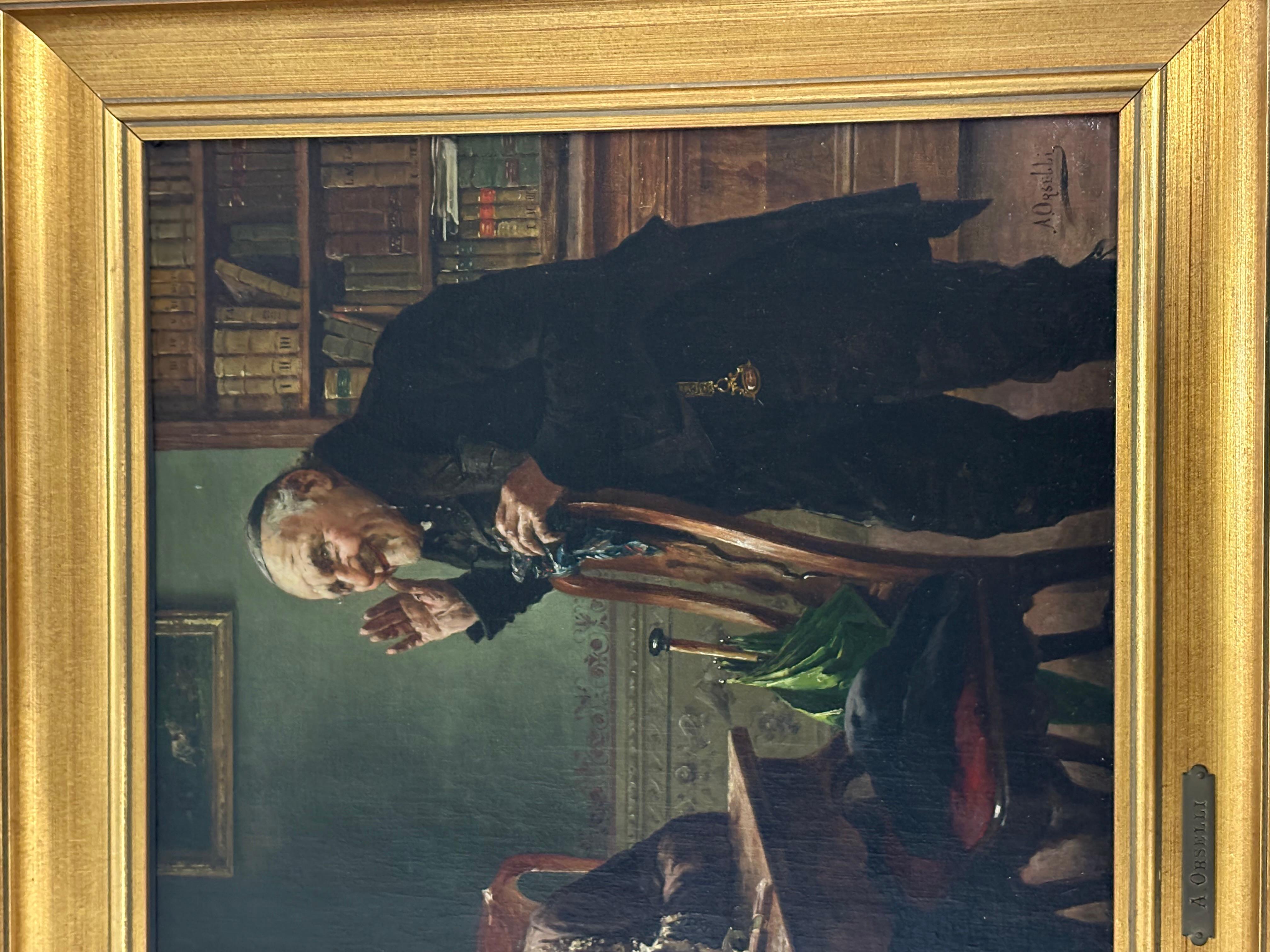 Original oil on canvas in good condition Art 25” x 17.5”. Frame 31” x 23.5. Signed