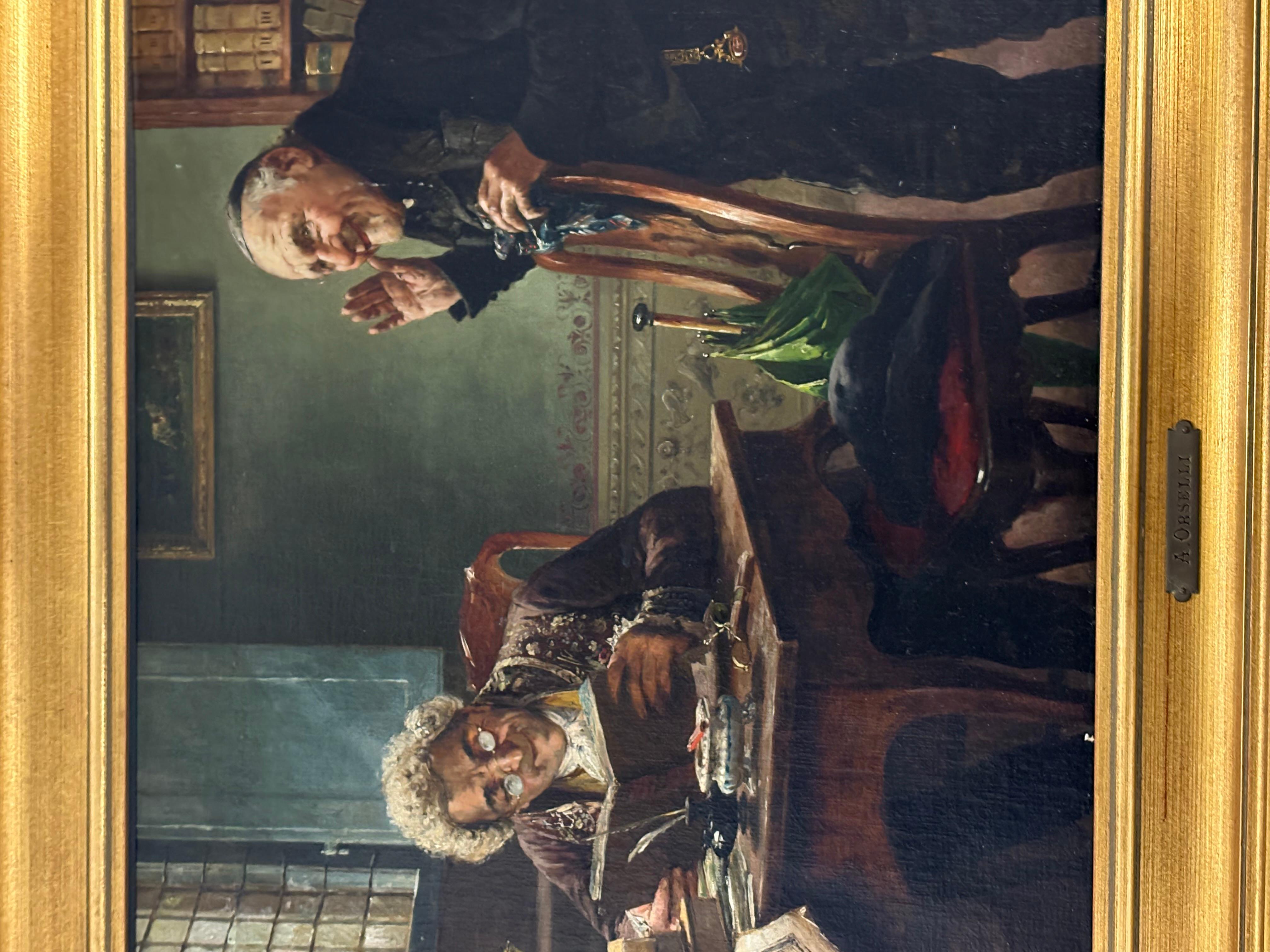 “studious academic and priest in library” For Sale 1