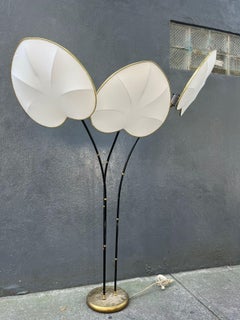 Arturo Pani 1960's Messing Palme Stehlampe