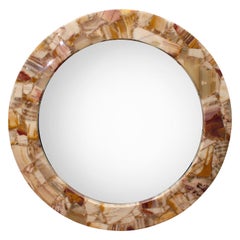 Arturo Pani Exceptional Studio Made Mirror with Onyx Frame, 1960s 'Signed'