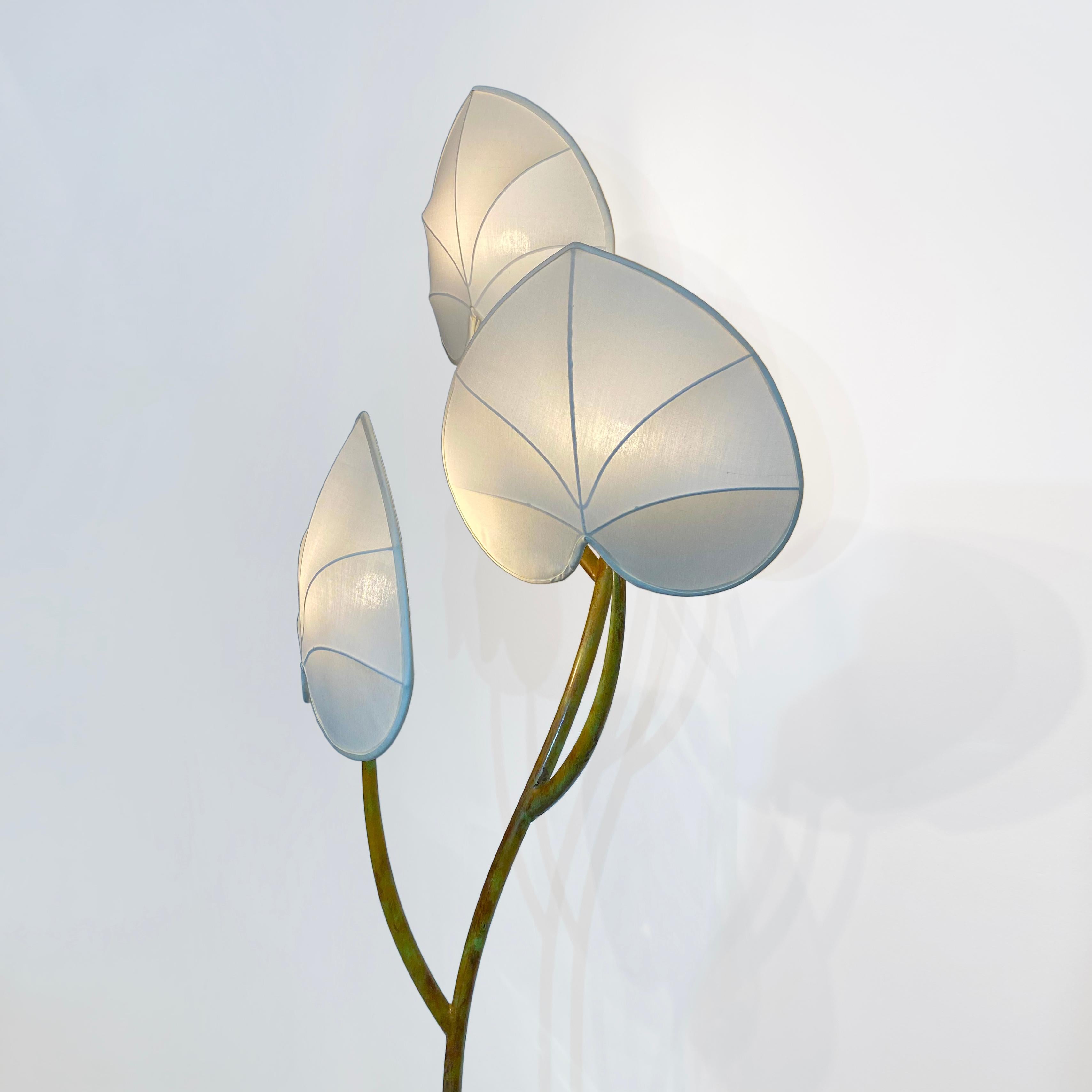 Arturo Pani Stehlampe 1970er Jahre Messing Verdigris Vintage Palme Hollywood Regency im Angebot 4