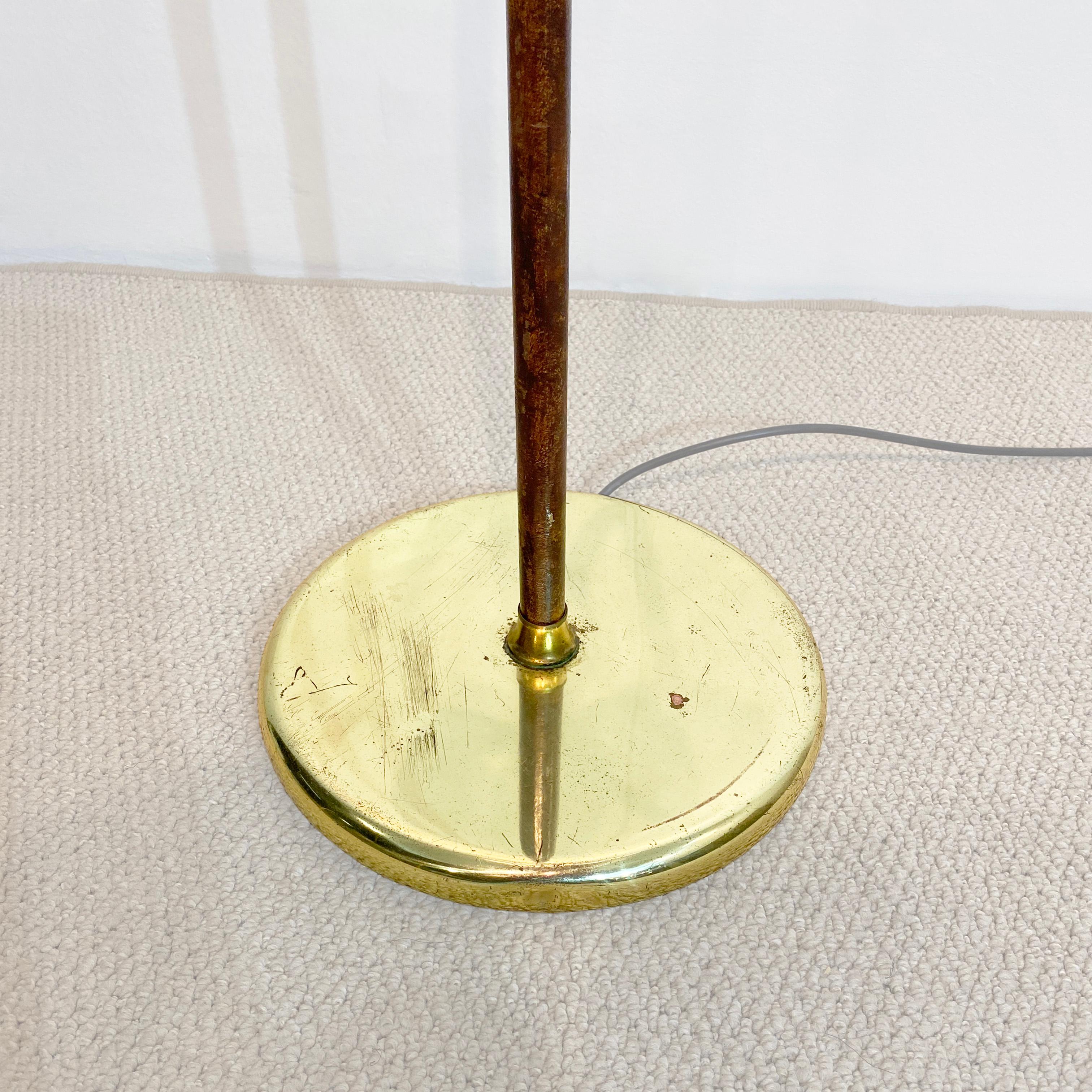 Arturo Pani Stehlampe 1970er Jahre Messing Verdigris Vintage Palme Hollywood Regency im Angebot 10