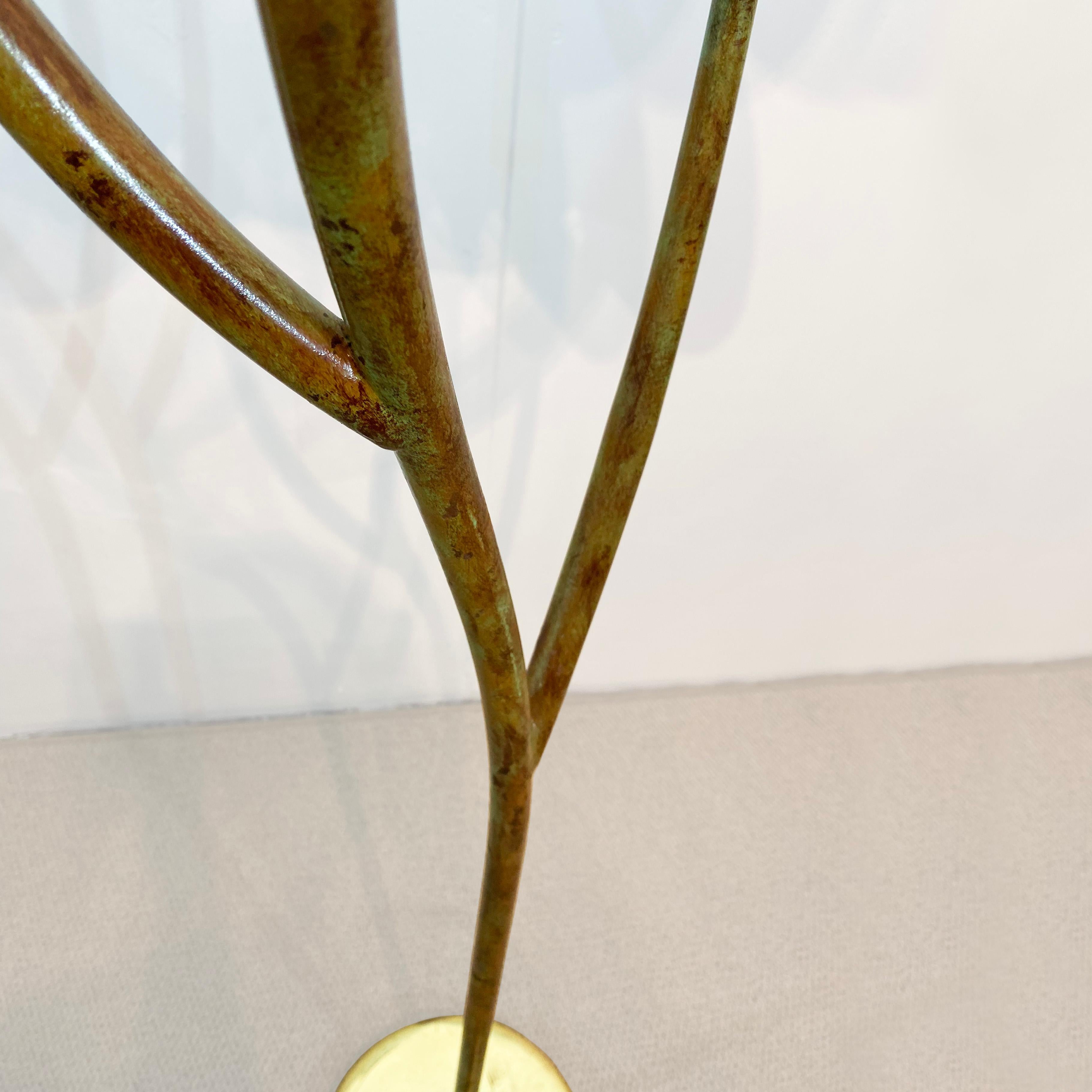 Arturo Pani Stehlampe 1970er Jahre Messing Verdigris Vintage Palme Hollywood Regency im Angebot 11
