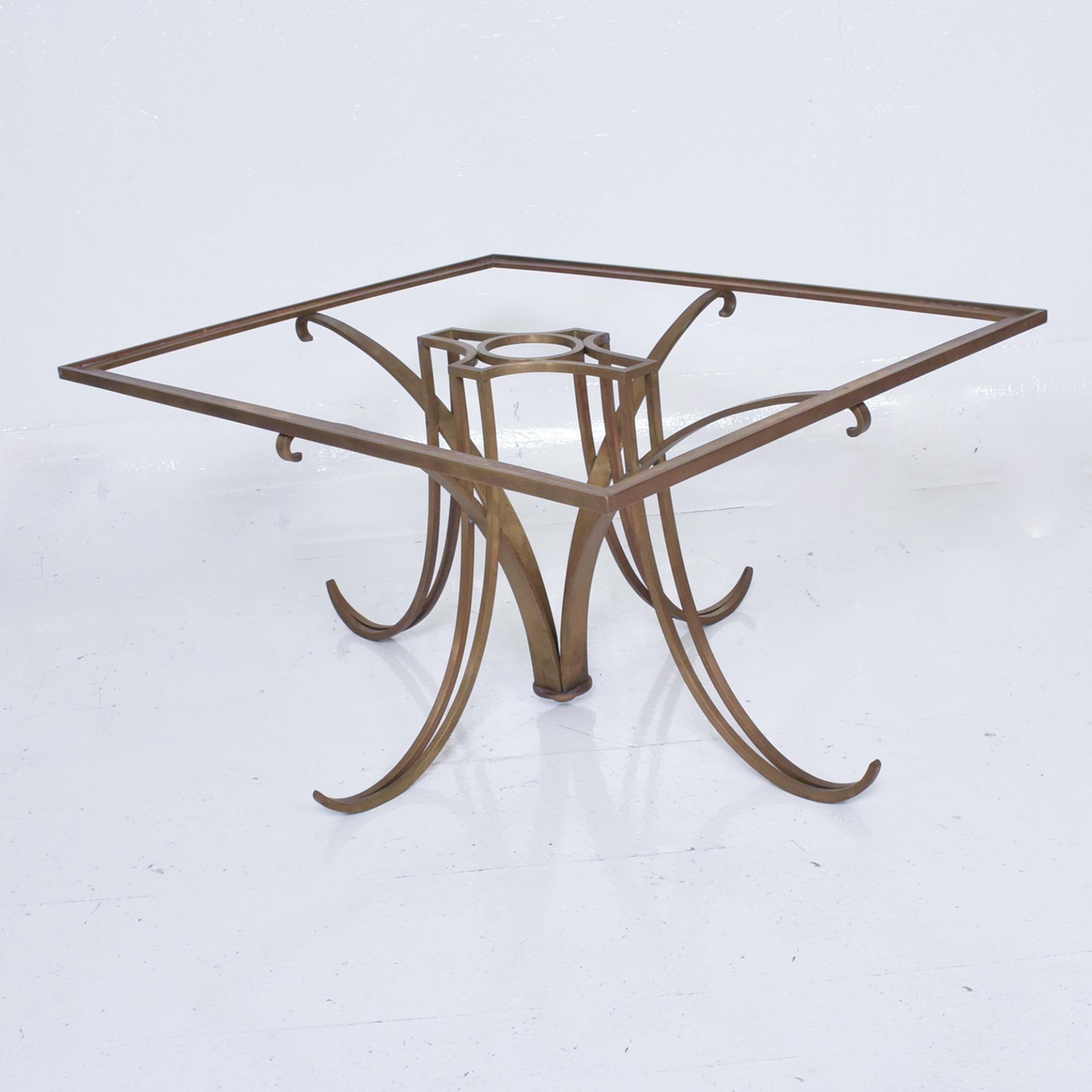 Mid-Century Modern Arturo Pani Graceful Modernism Solid Brass Side Tables 1950s Mexico