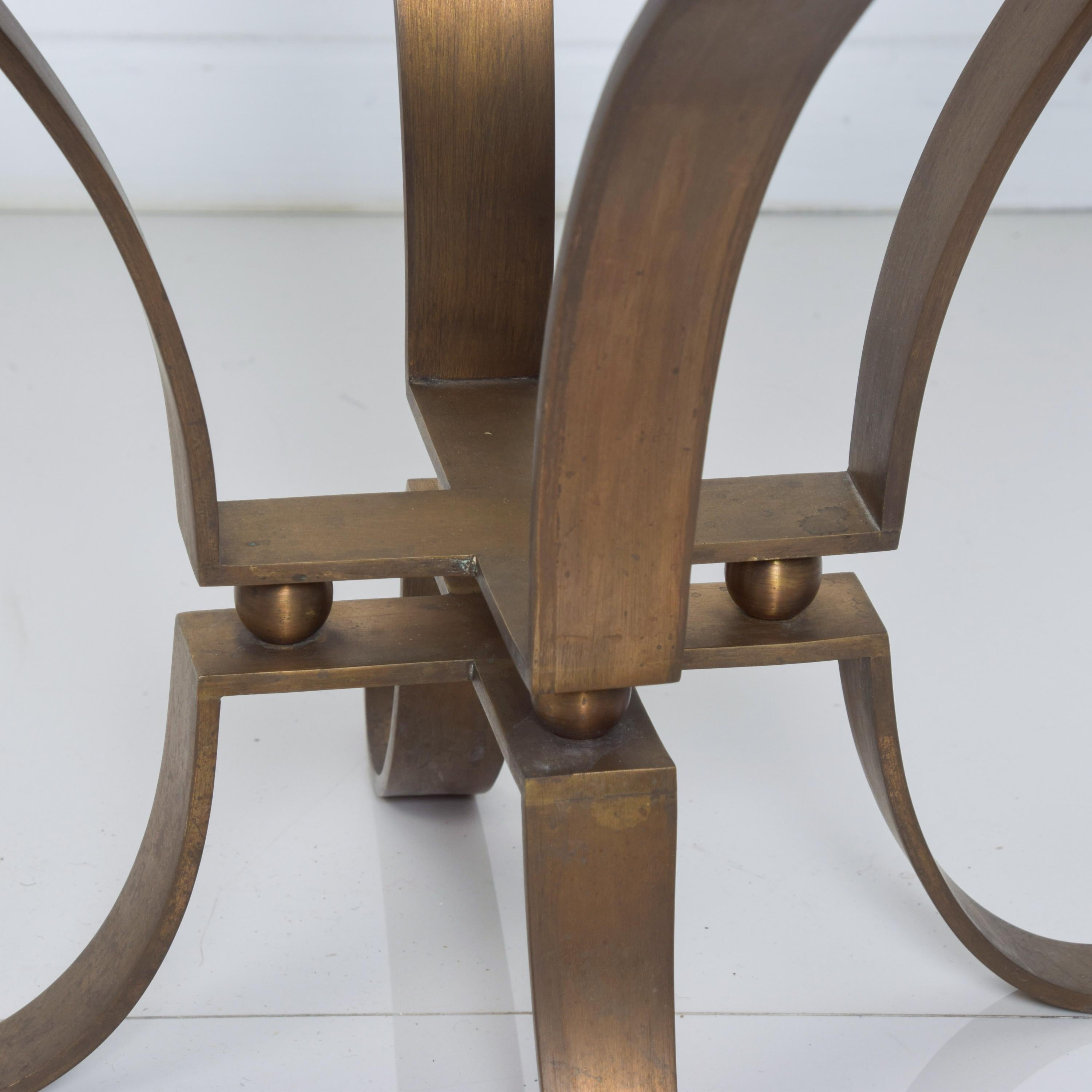 Mid-Century Modern Arturo Pani Graceful Sculptural Side Table in Bronze Midcentury Mexico 1950s