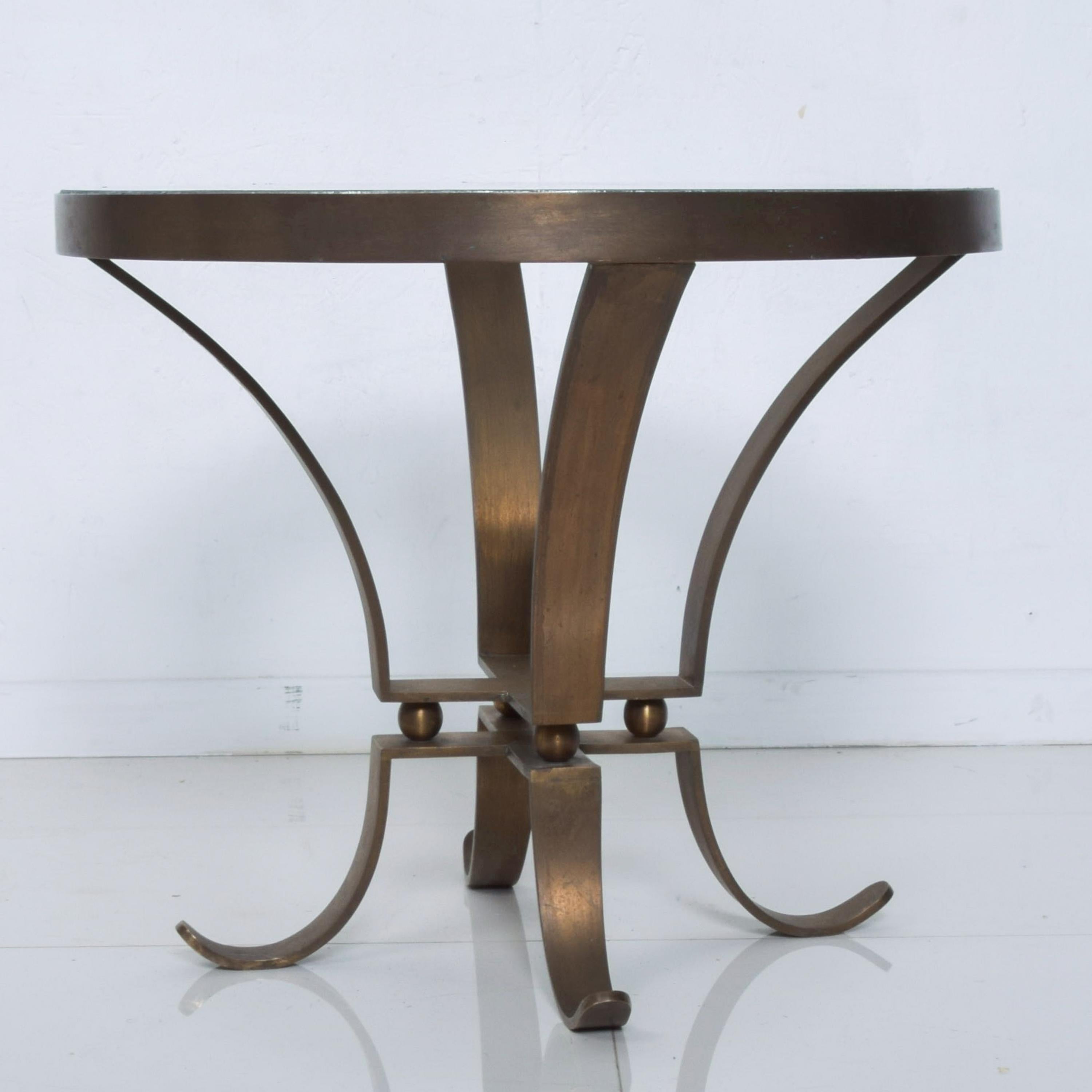 Mid-20th Century Arturo Pani Graceful Sculptural Side Table in Bronze Midcentury Mexico 1950s