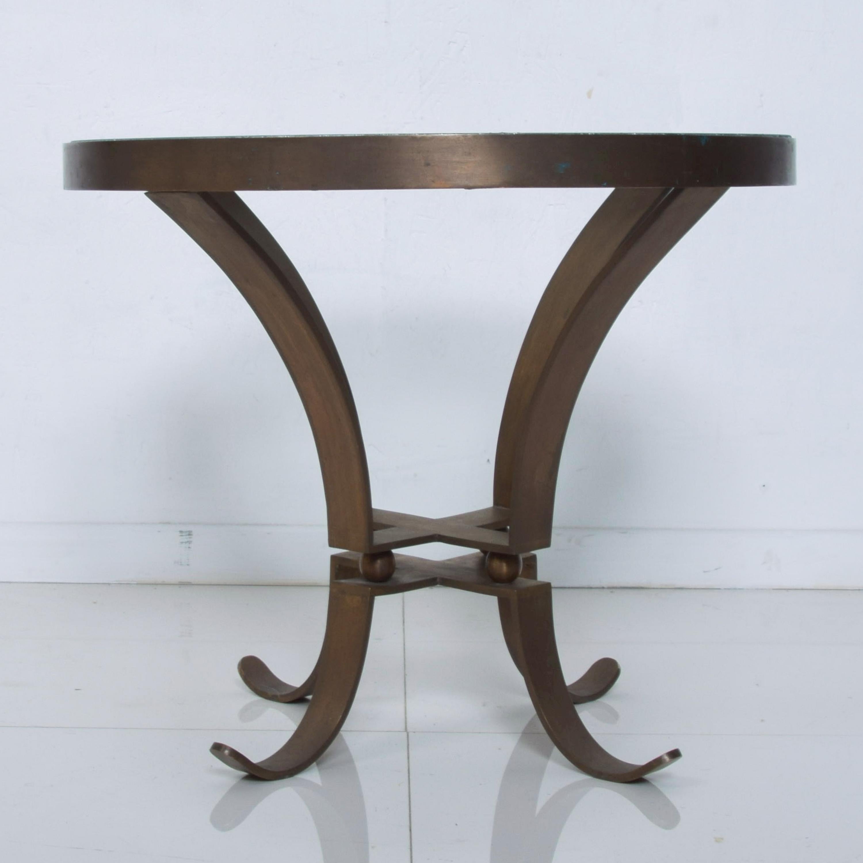 Arturo Pani Graceful Sculptural Side Table in Bronze Midcentury Mexico 1950s 2