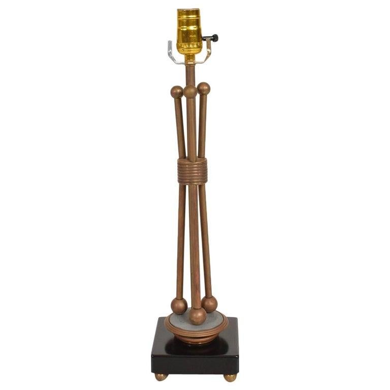 Arturo Pani Mexican Regency Refined Modern Brass Table Lamp Mexico 1960s 1