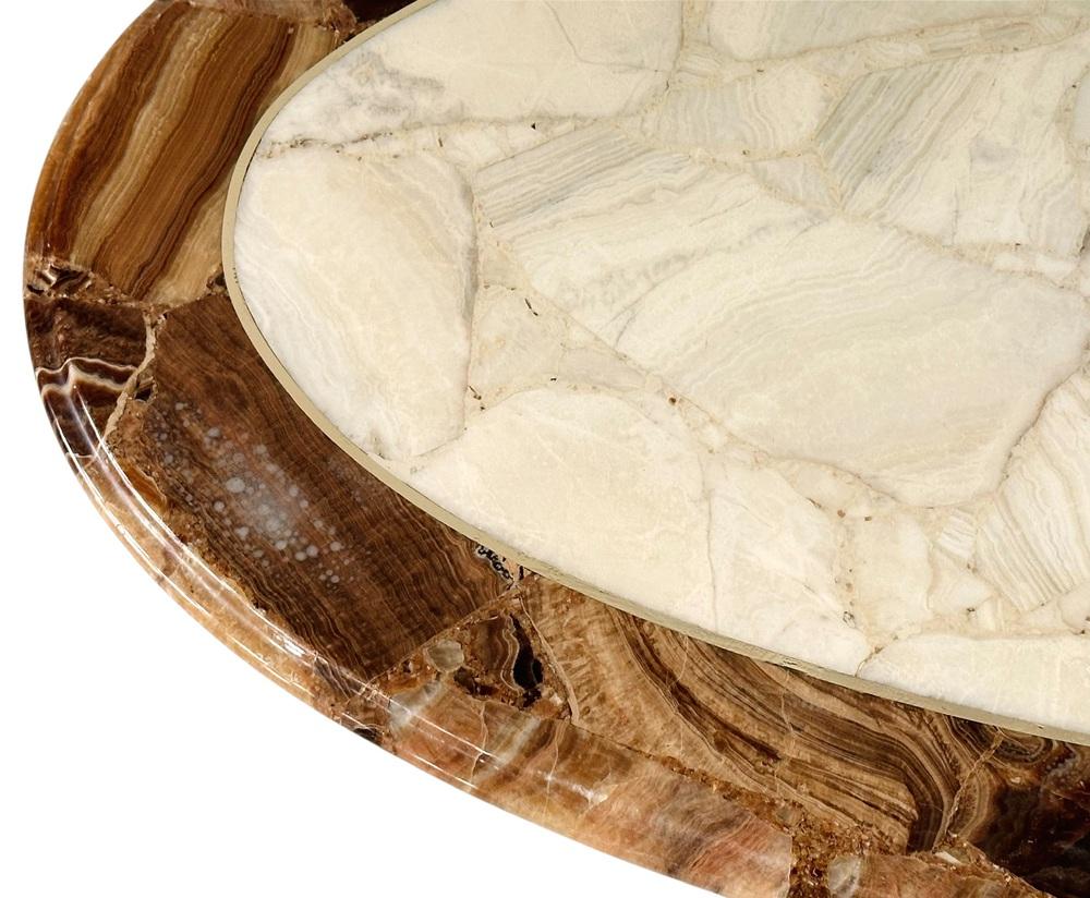 Fin du 20e siècle Table basse en onyx Arturo Pani pour I Muller of Mexico, 1970 en vente