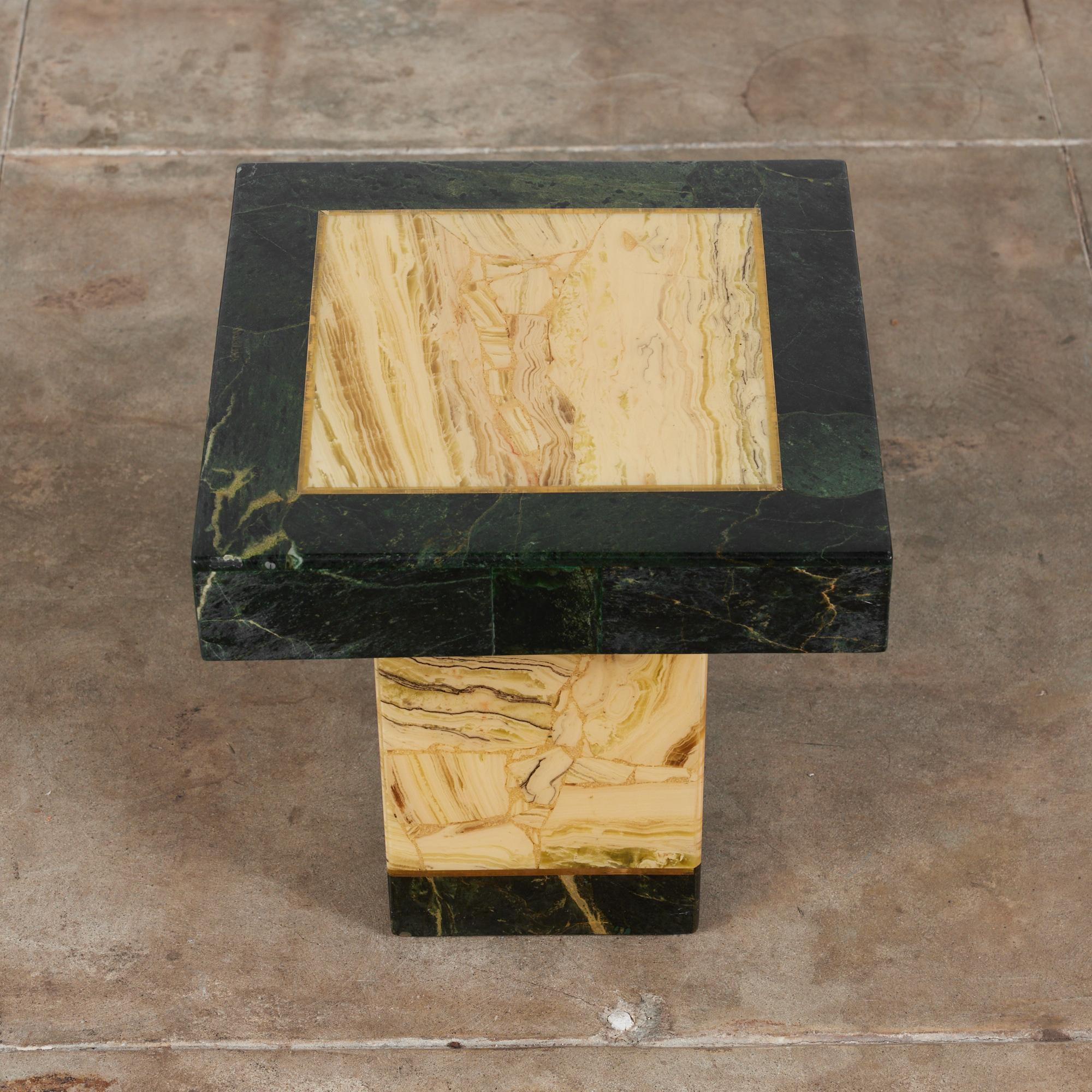 Arturo Pani Onyx Pedestal Side Table for Muller of Mexico 4