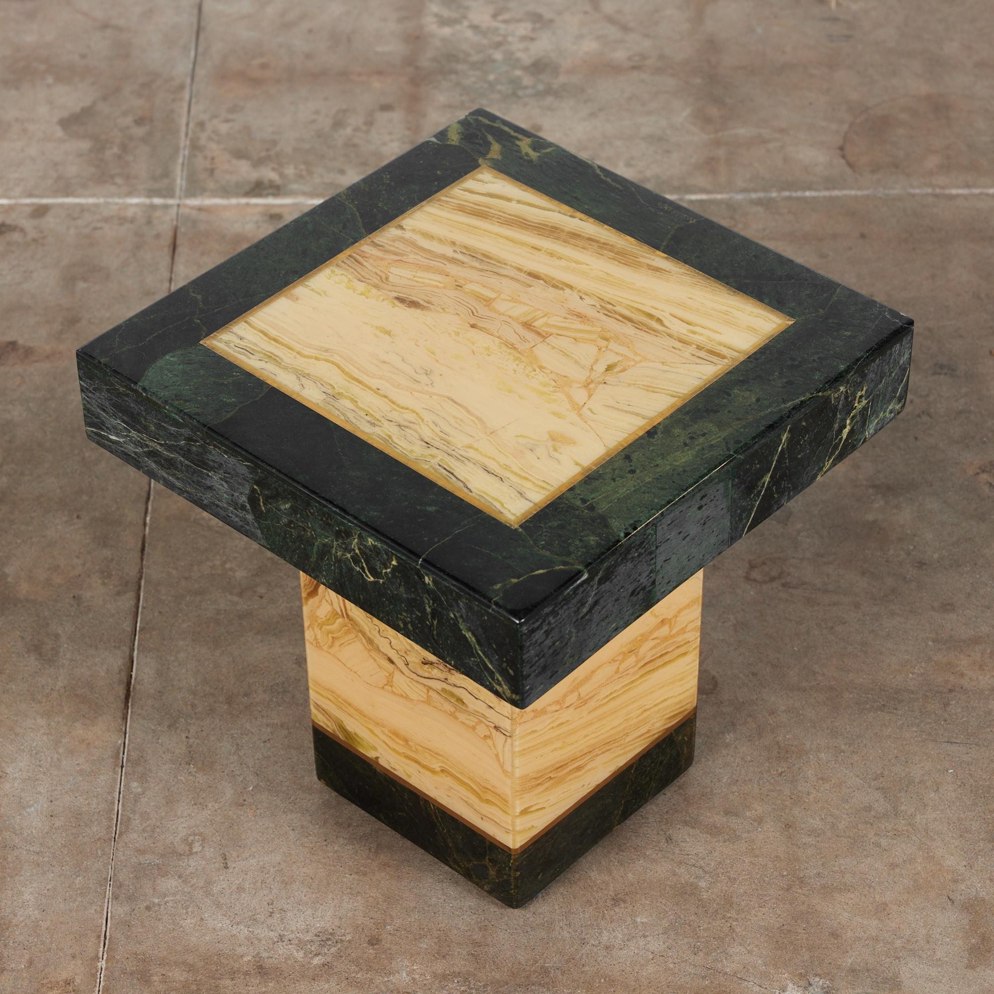 Arturo Pani Onyx Pedestal Side Table for Muller of Mexico 5