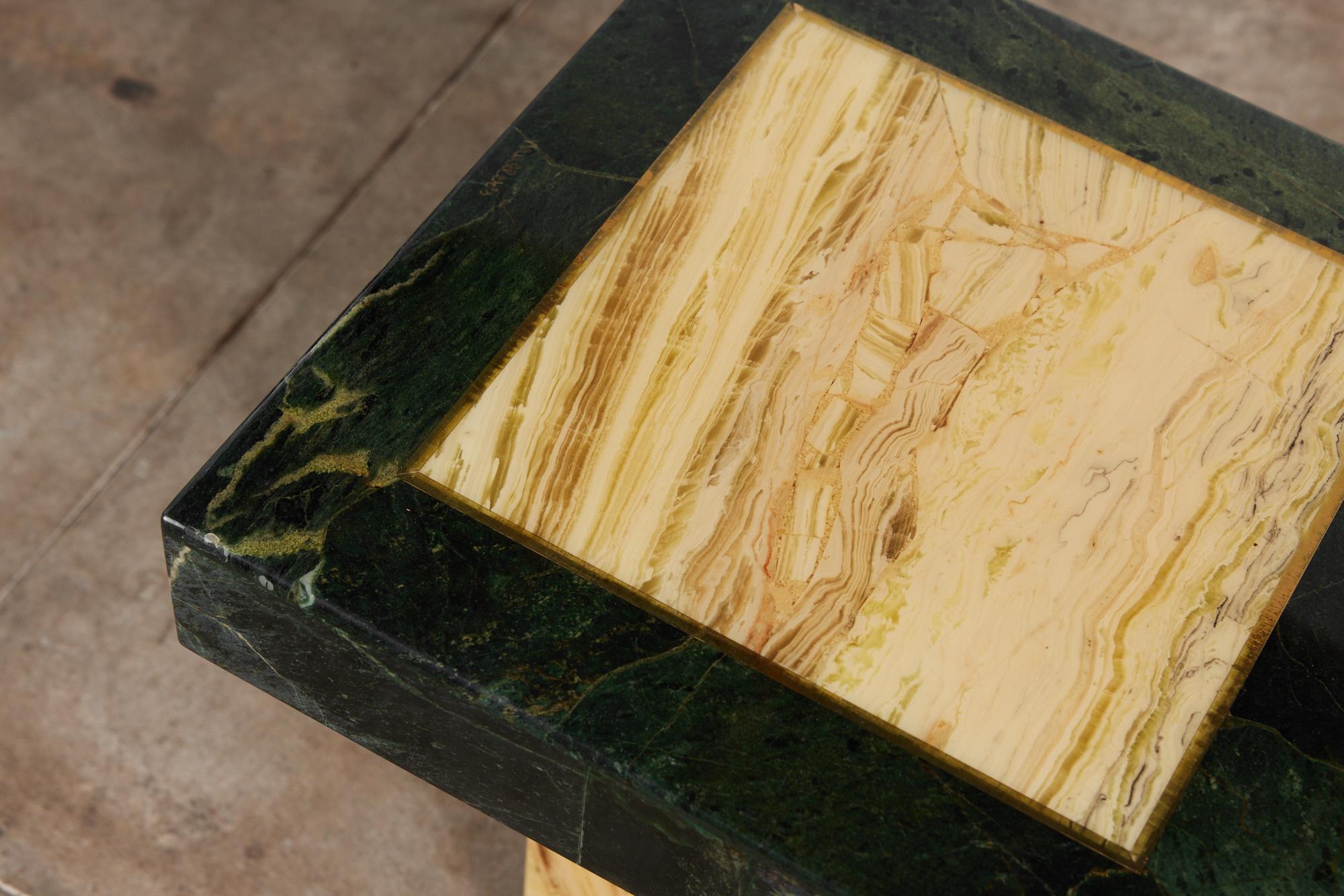 Arturo Pani Onyx Pedestal Side Table for Muller of Mexico 6