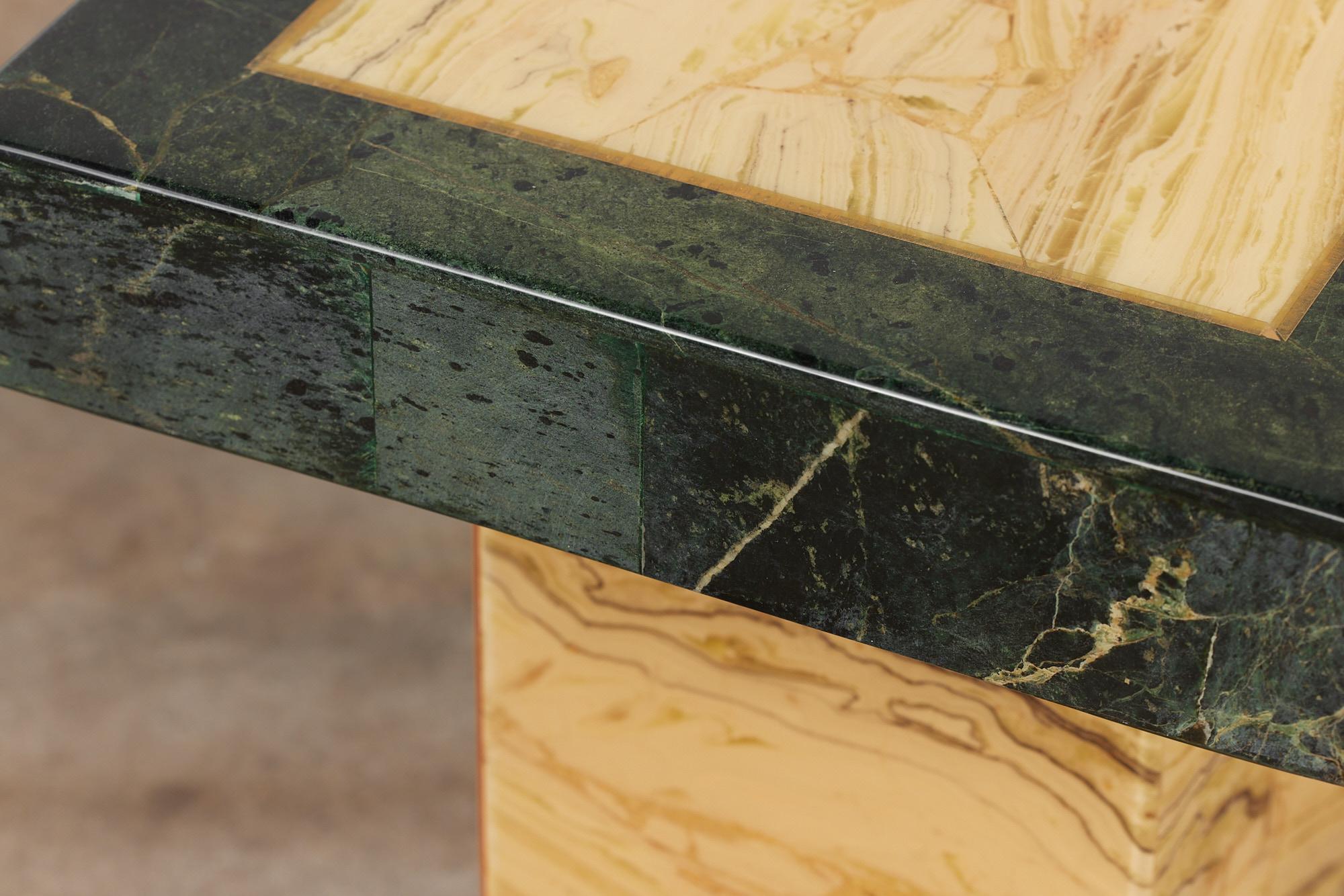 Arturo Pani Onyx Pedestal Side Table for Muller of Mexico 7