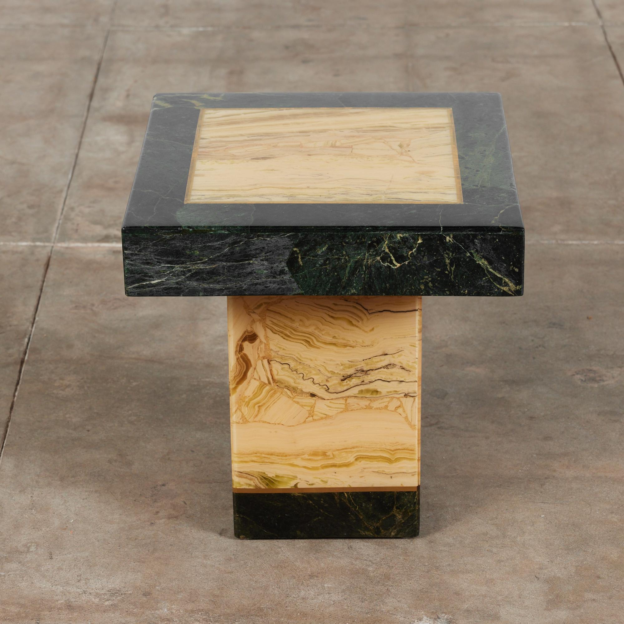 Arturo Pani Onyx Pedestal Side Table for Muller of Mexico 1