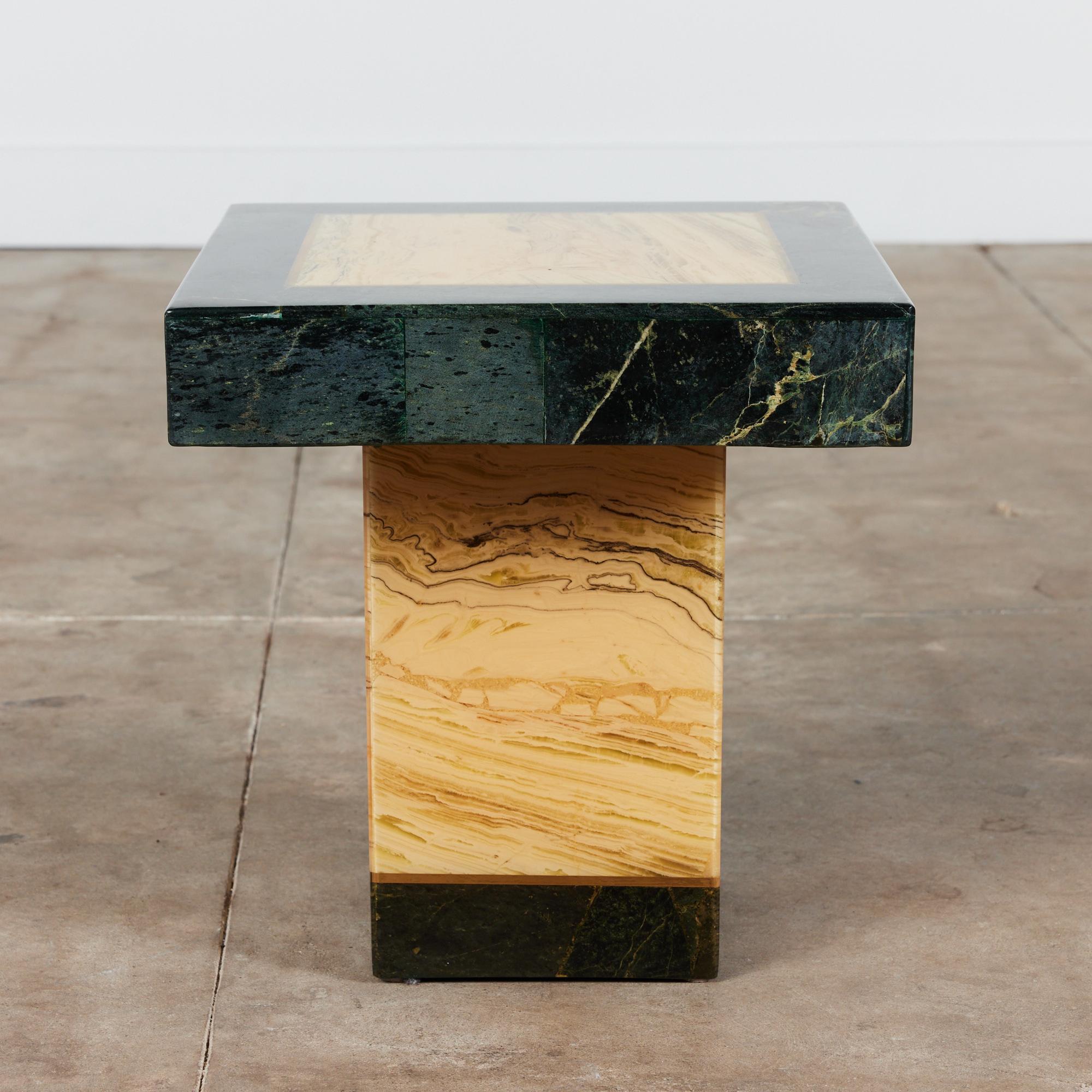 Arturo Pani Onyx Pedestal Side Table for Muller of Mexico 3