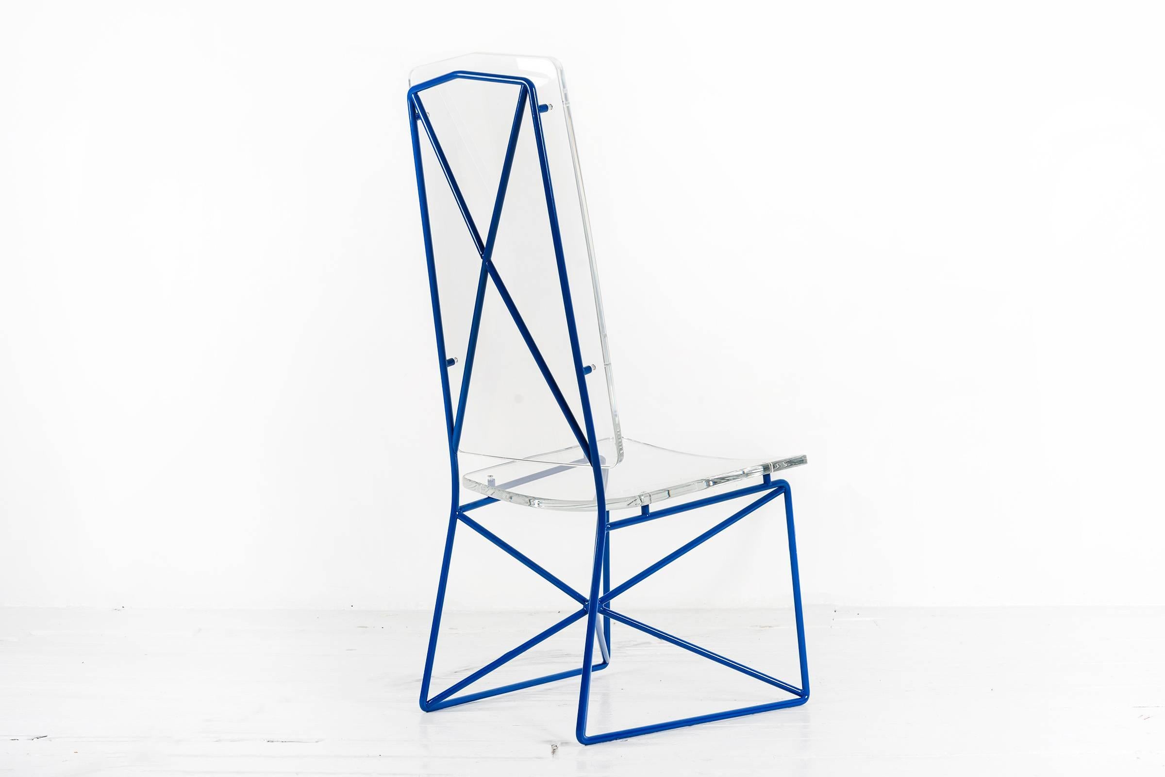 Mexican Arturo Pani Prototype Steel and Lucite Chairs For Sale